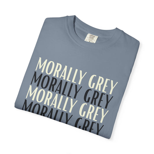 Morally Grey T-shirt - Blue Jean