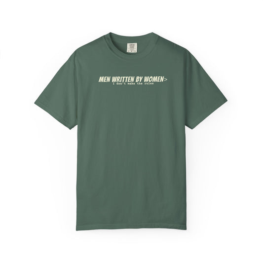 Men Written By Women T-shirt - Blue Spruse