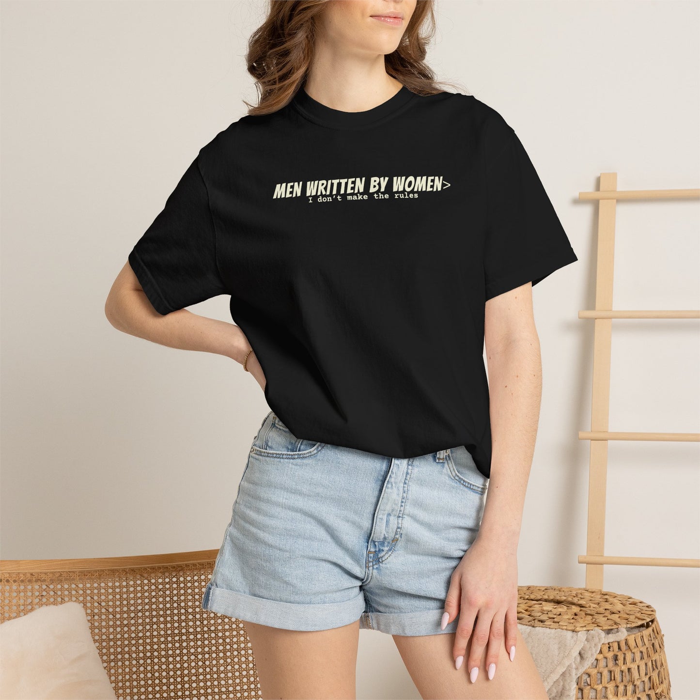 Men Written By Women T-shirt - Black