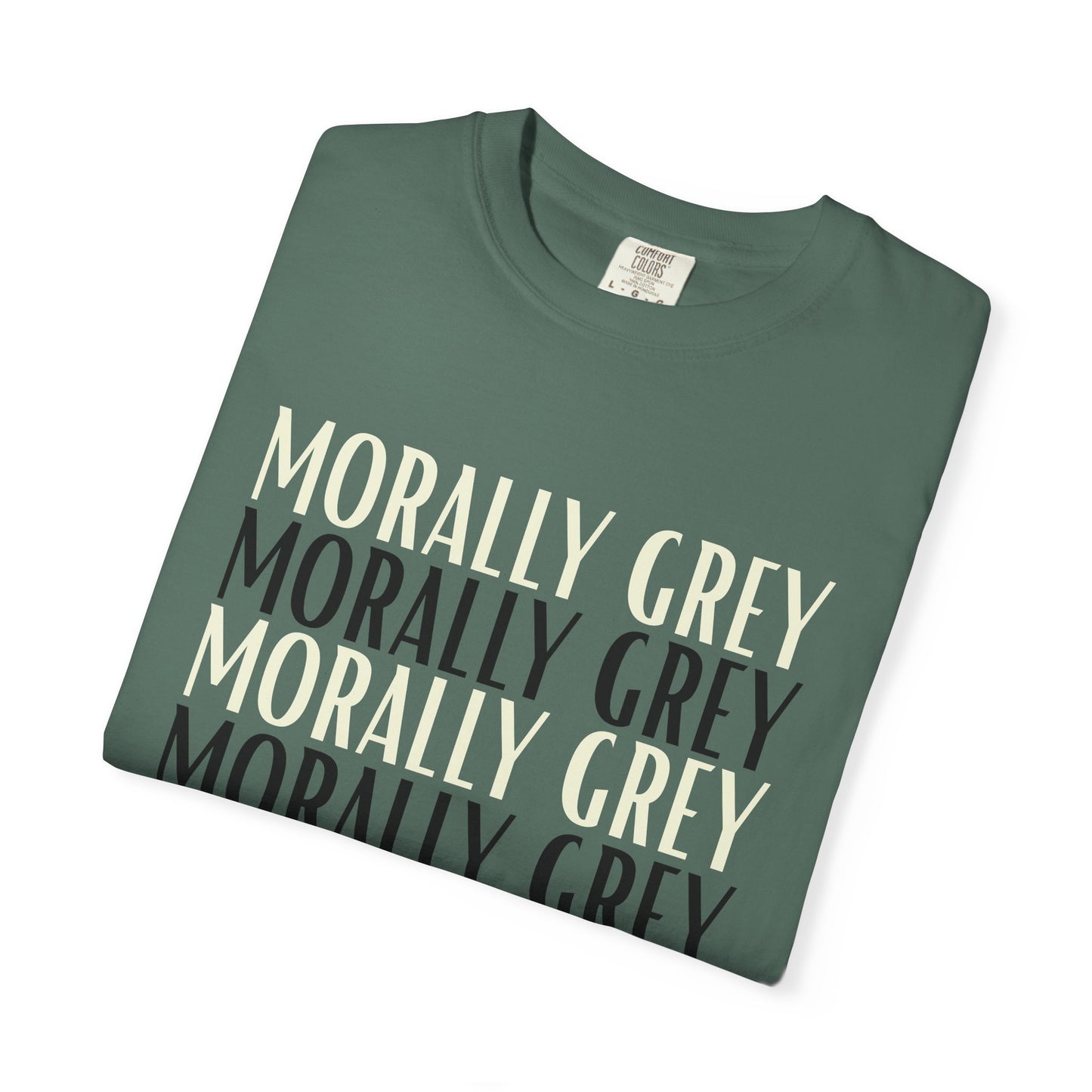 Morally Grey T-shirt - Blue Spruse