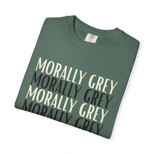 Morally Grey T-shirt - Blue Spruse