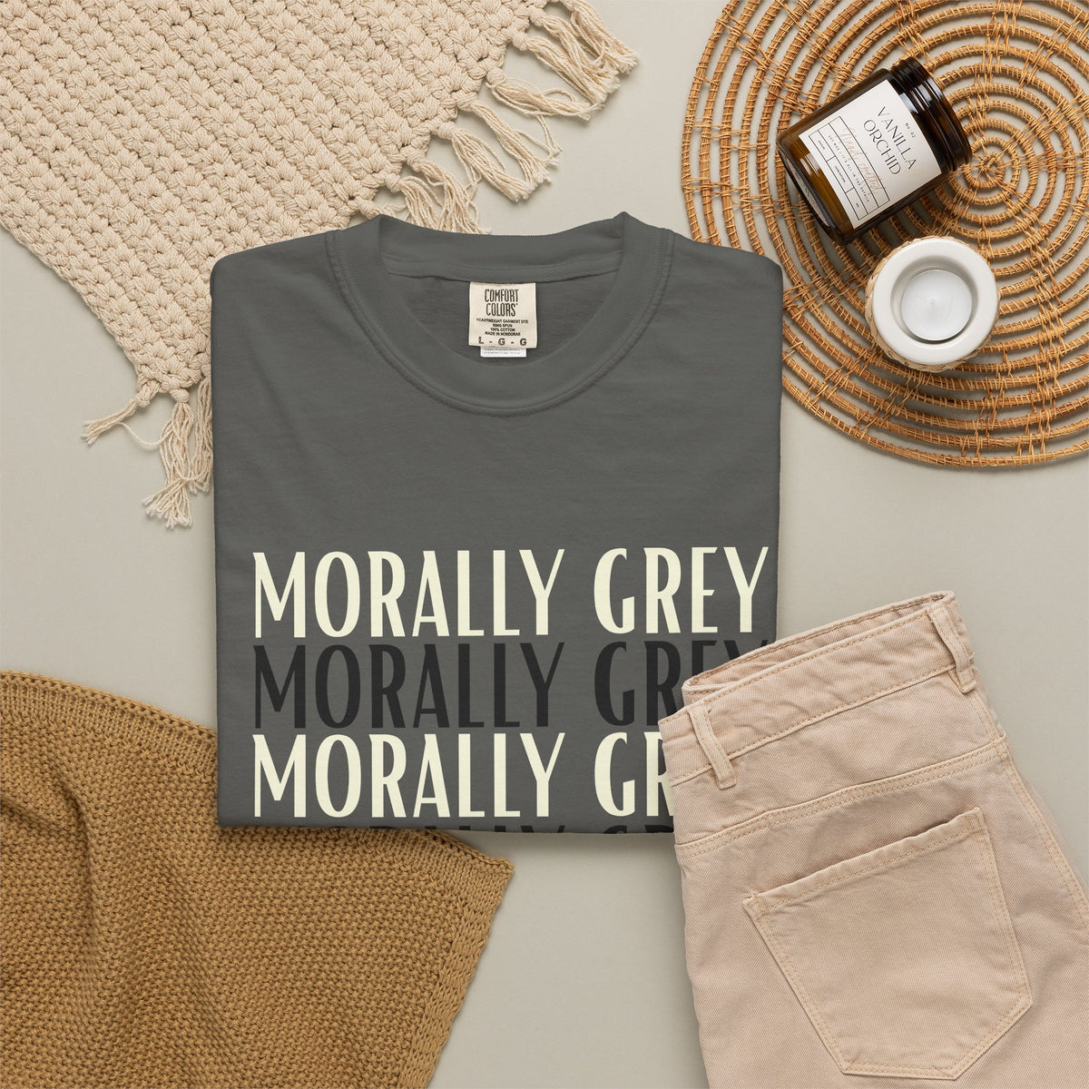 Morally Grey T-shirt - Pepper (Dark Grey)