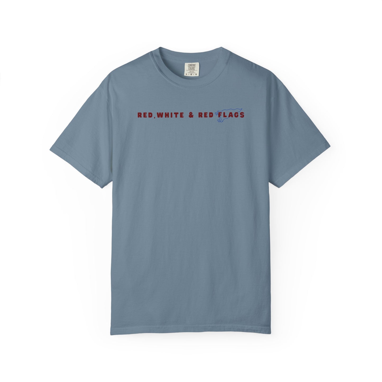Red, White & Red Flags T-Shirt - Blue Ice