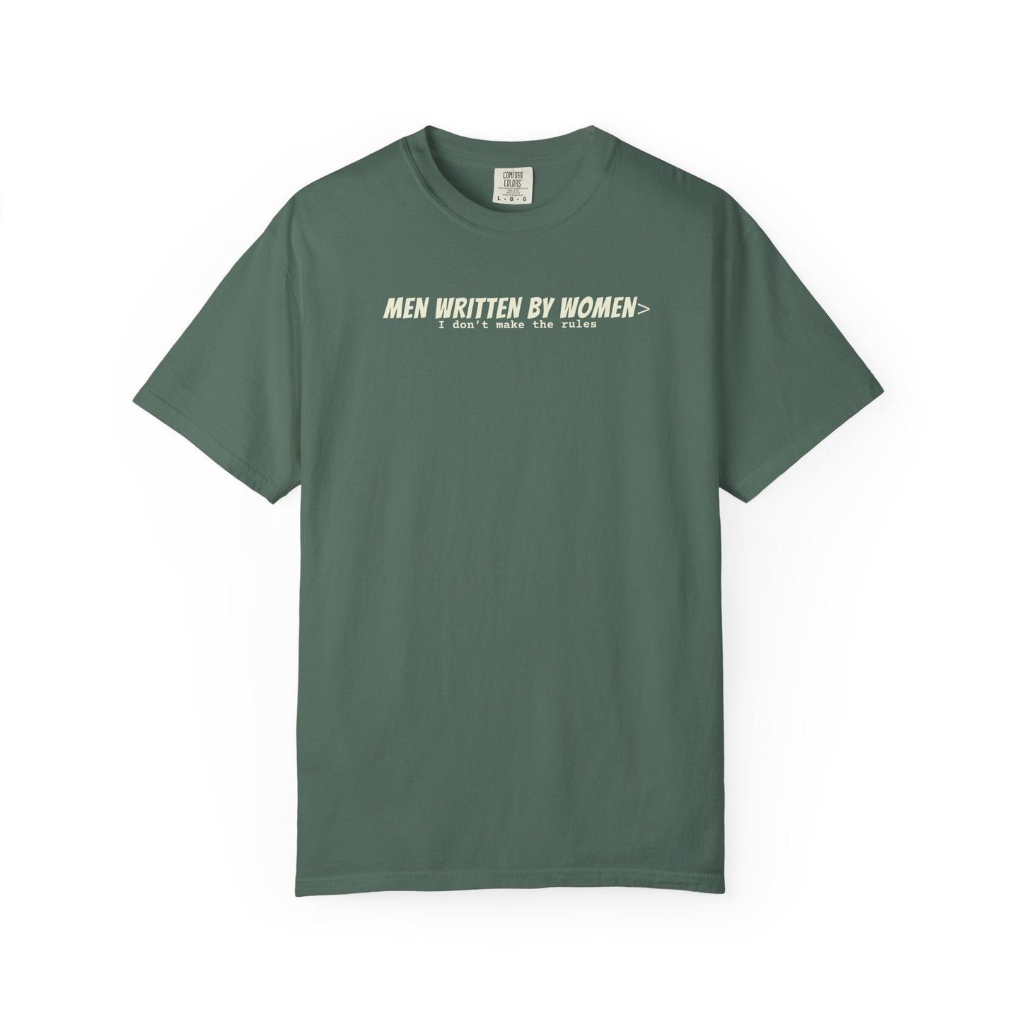 Men Written By Women T-shirt - Blue Spruse