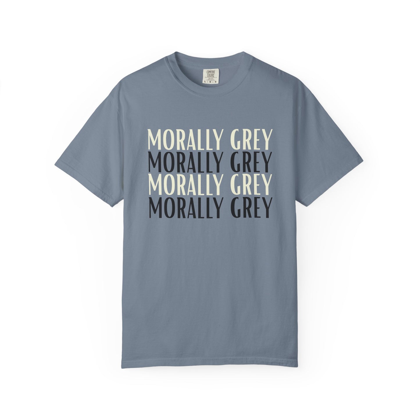 Morally Grey T-shirt - Blue Jean