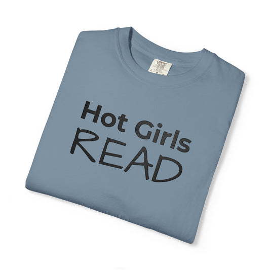 Hot Girls Read T-Shirt - Ice Blue