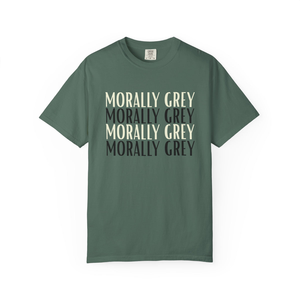 Morally Grey T-shirt - Blue Spruse
