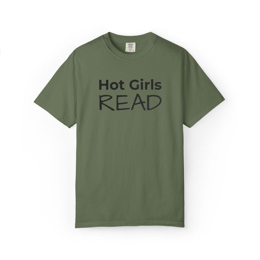 Hot Girls Read T-Shirt - Sage